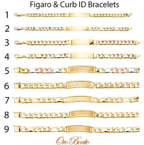 14k yellow gold curb - curb, figaro