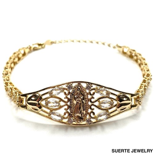 14k gold plated virgin - plated, mary