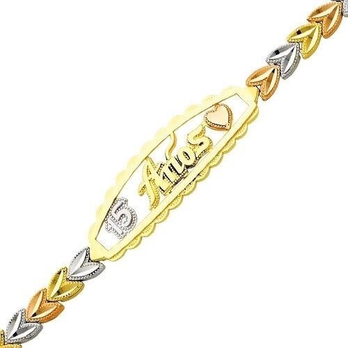 14k solid tri color gold - color,